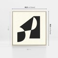 Obraz w ramie 80x80 - Rozświetlony Cień - abstrakcyjna sztuka, geometria - rama drewno