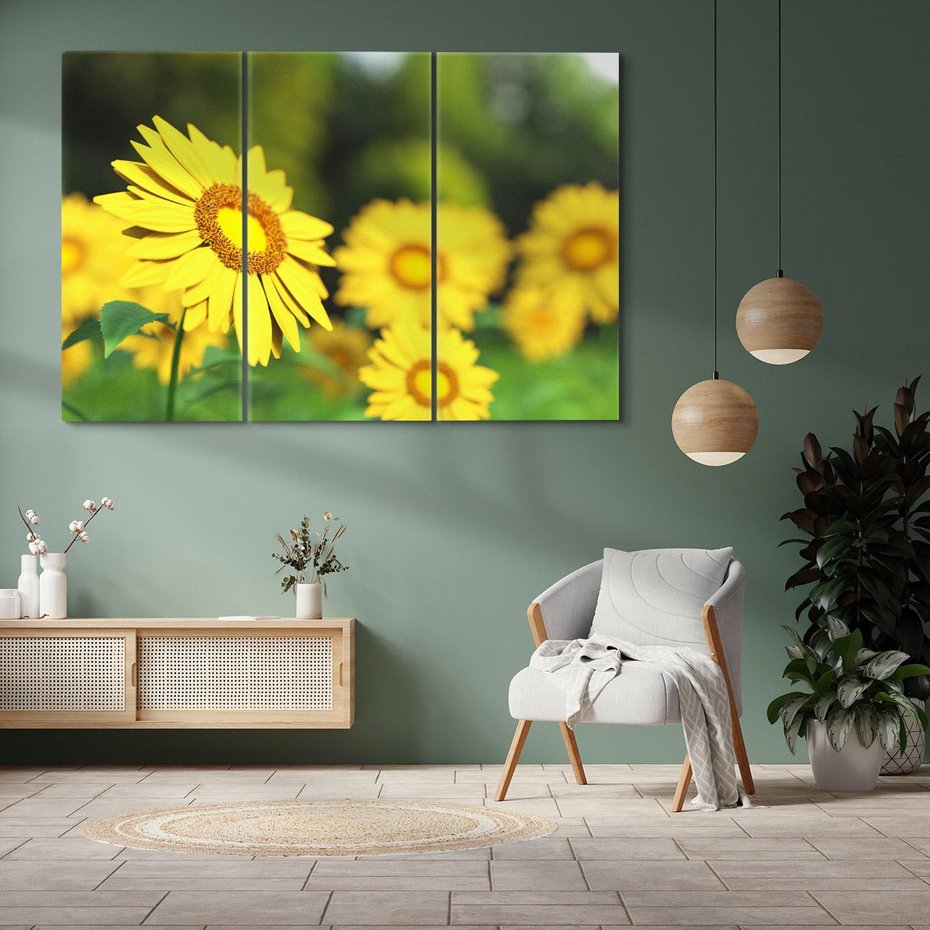 Obraz na płótnie 120x80 - Kwiatowa łąka - kwiaty, łąka