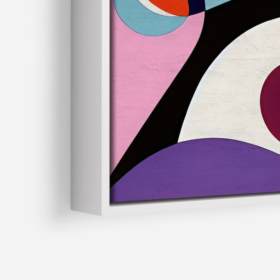 Obraz w ramie 50x70 - Kolorowe Ulotności - abstrakcyjny obraz olejny, żywe kolory - rama biała