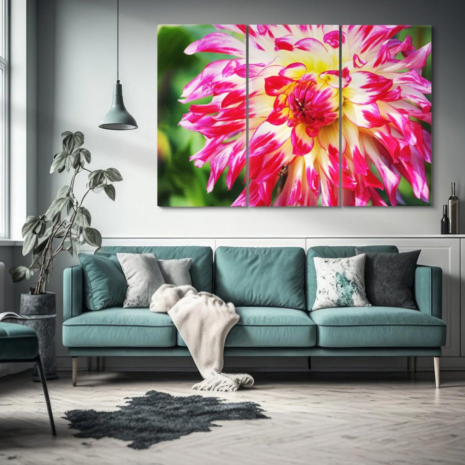 Obraz na płótnie 120x80 - Kwiatowa harmonia - kwiat, kwiaty