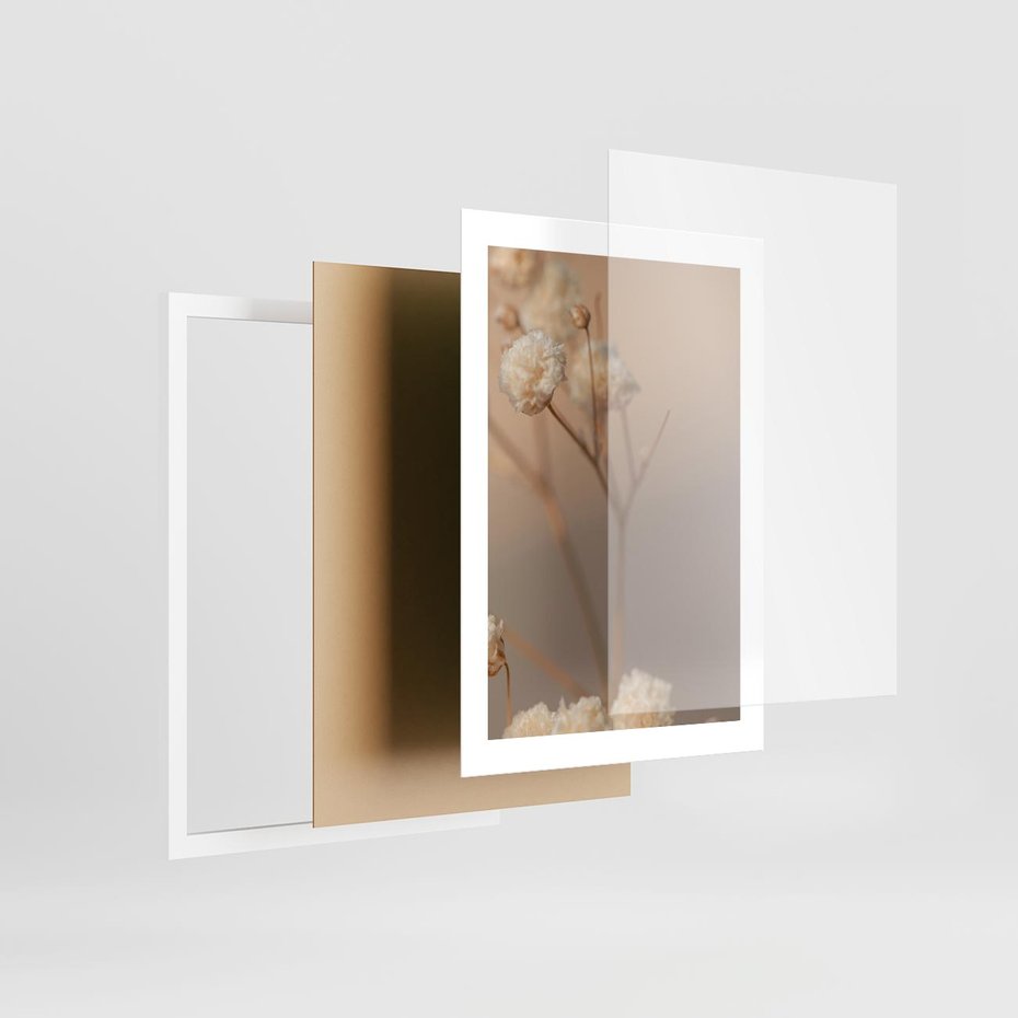 Plakat w ramie 30x40 - Subtelna gipsówka - gipsówka, suche - rama biała