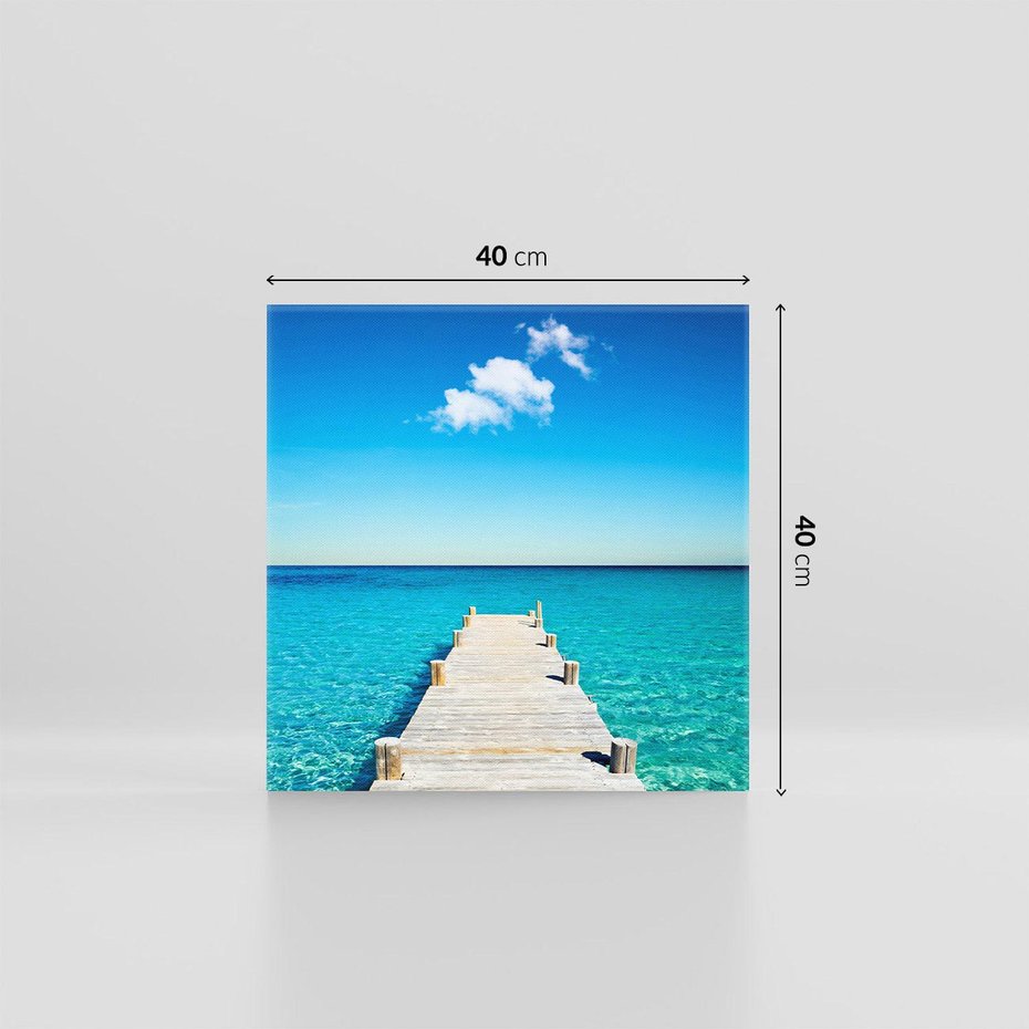 Obraz na płótnie 40x40 - Letnie Morskie Uczucie - morze, pomost