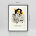 Plakat w ramie 50x70 - Sztuka Kobiecej Osobowości - nowoczesna grafika, kobieta - rama czarna