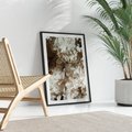 Plakat bez ramy 30x40 - Płatki w Detalu - białe kwiaty, zbliżenie