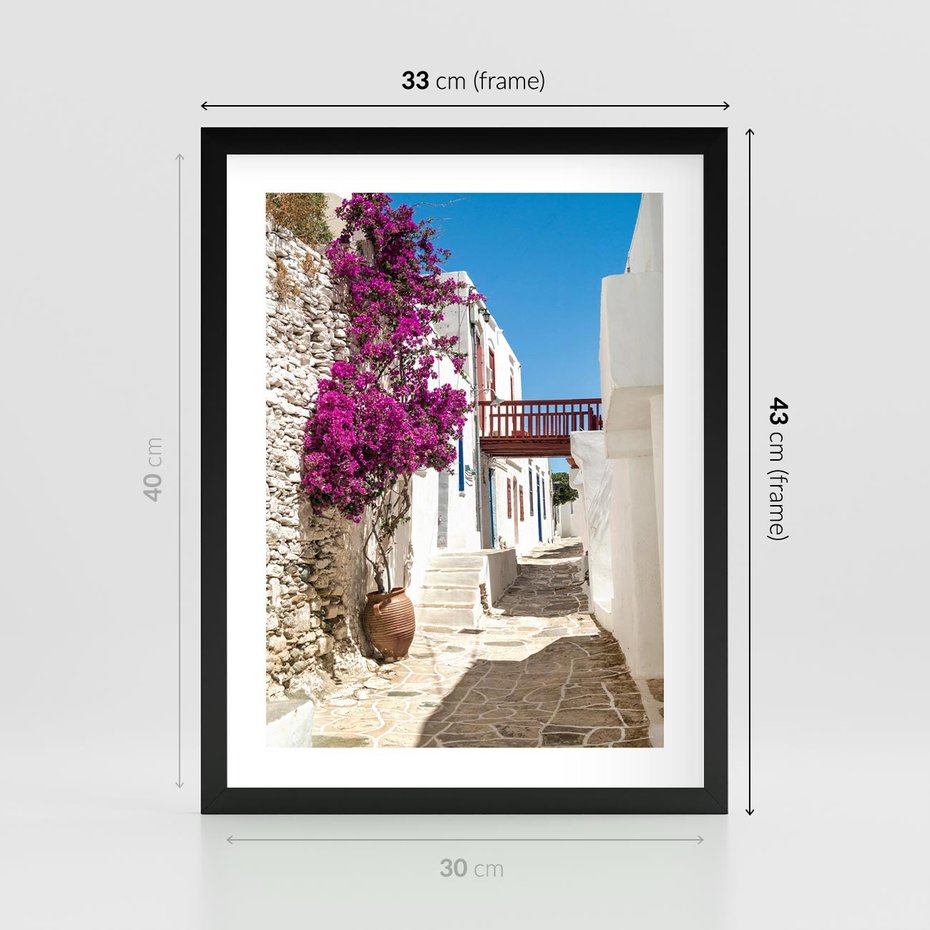 Plakat w ramie 30x40 - Kwiaty Chorwacji - kwiaty, Chorwacja - rama czarna