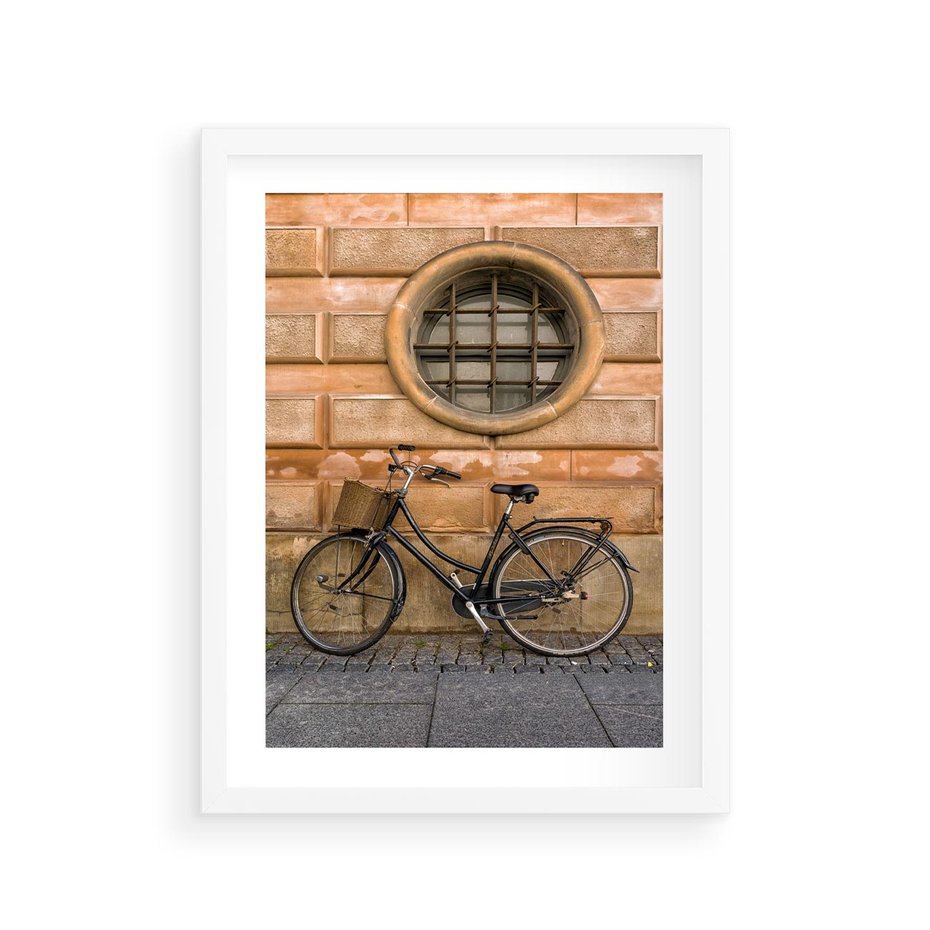 Plakat w ramie 30x40 - Holenderska Ikona - rower, Holandia - rama biała