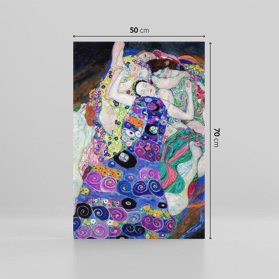 Obraz na płótnie 50x70 - "Dziewica" (1913) Gustav Klimt - Reprodukcja - reprodukcja, obraz na płótnie