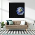 Obraz na płótnie 50x50 - Magiczne kosmiczne krajobrazy: ziemia i gwiazdy - kosmos, ziemia
