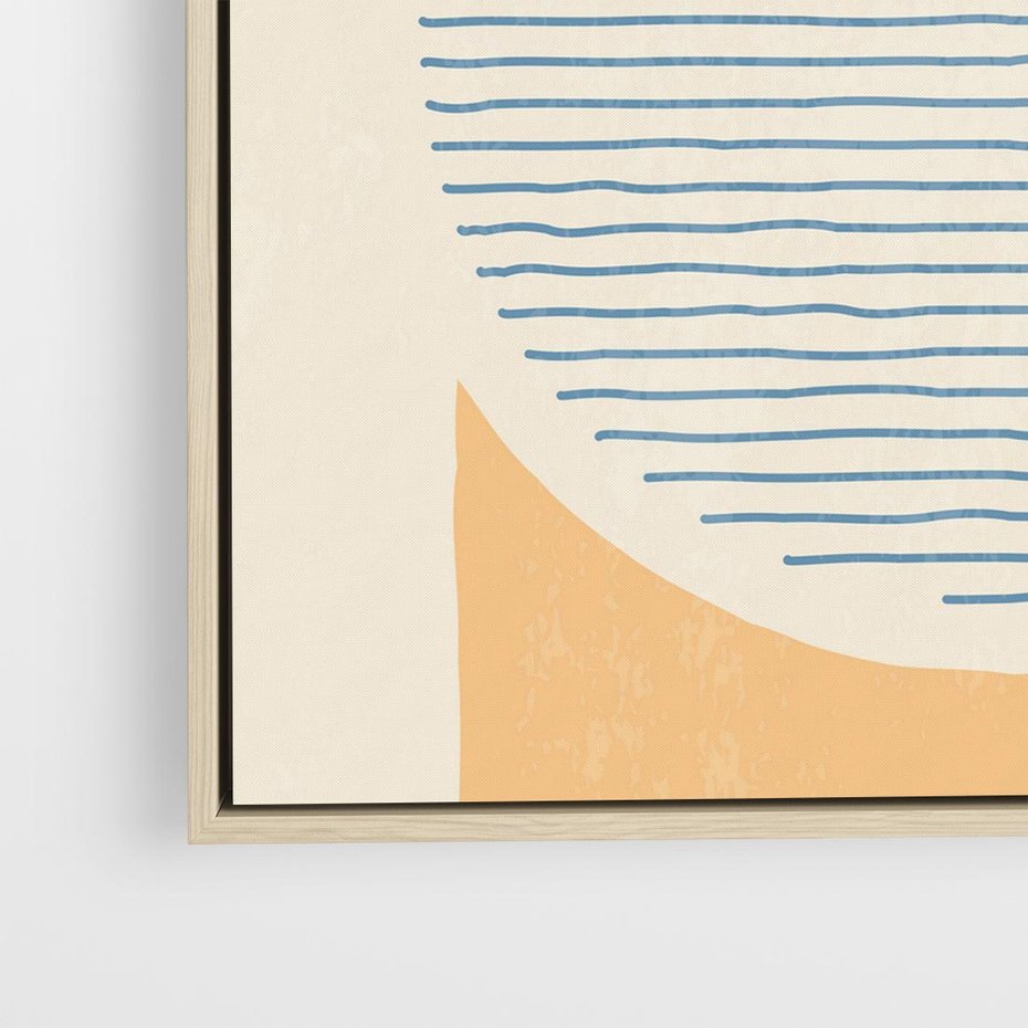 Obraz w ramie 80x80 - Rozbijająca Opowieść - geometryczne kształty, koła - rama drewno