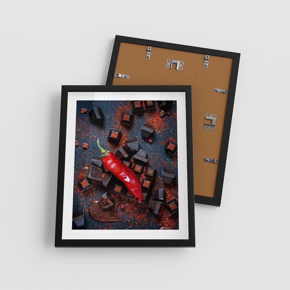 Plakat w ramie 40x50 - Papryka w Restauracji - restauracja, papryka - rama czarna