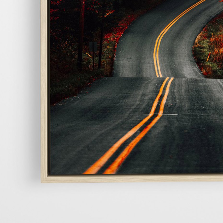 Obraz w ramie 80x120 - Jesienne Podróżowanie - fotografia, jesień - rama drewno