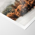 Plakat bez ramy 50x70 - Jesienna Mgła - las, góry