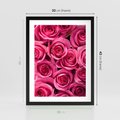 Plakat w ramie 30x40 - Romantyczne róże w pełnym rozkwicie - róże, kwiaty - rama czarna