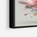 Obraz w ramie 70x50 - Kwiatowy Wir - nowoczesna grafika komputerowa, wir z kwiatów - rama czarna