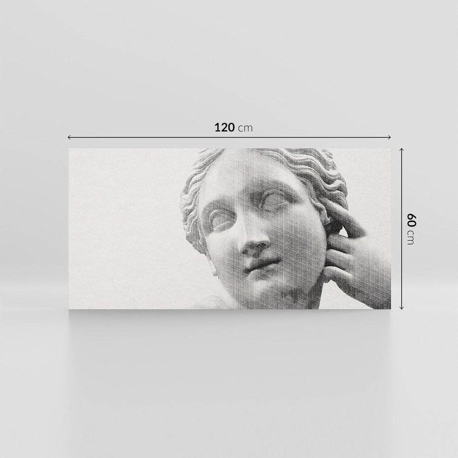 Obraz na płótnie 120x60 - Szarość w Kamieniu - monochromatyczna marmurowa rzeźba, odcienie szarości