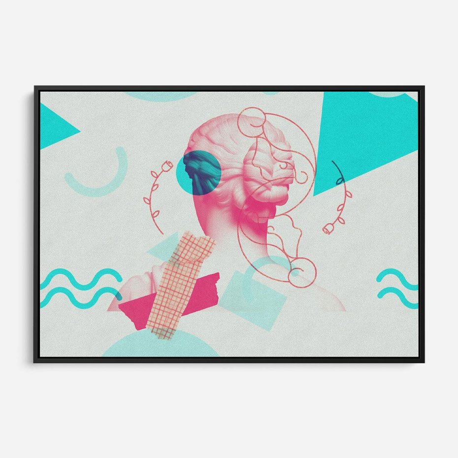 Obraz w ramie 100x70 - Sztuka w Różach - nowoczesna sztuka, kolaż ze zdjęć - rama czarna