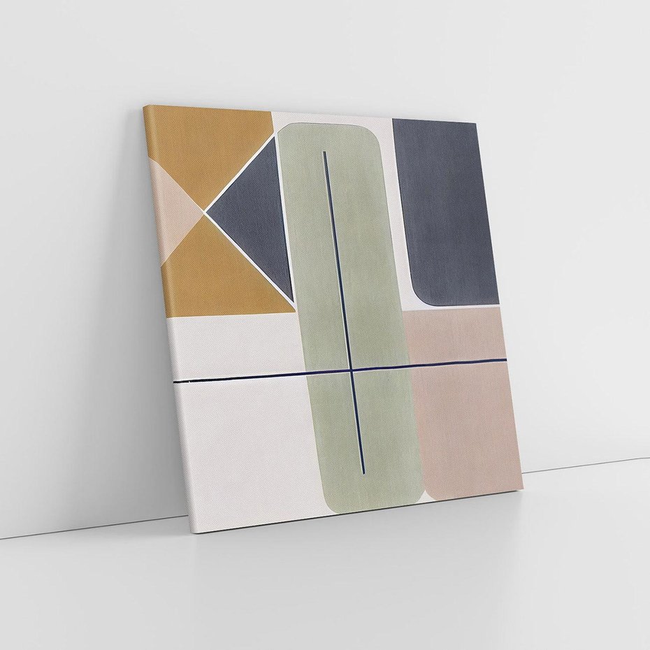 Obraz na płótnie 50x50 - Sztuka Abstrakcji - geometryczne kształty, kolorowe prostokąty