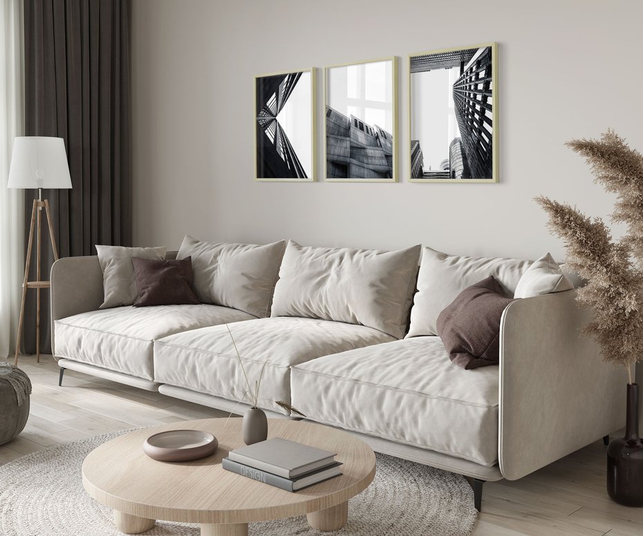 Zestaw obrazy w ramie 30x40 galeria - Miasto, Nowy, Jork, architektura - rama drewno