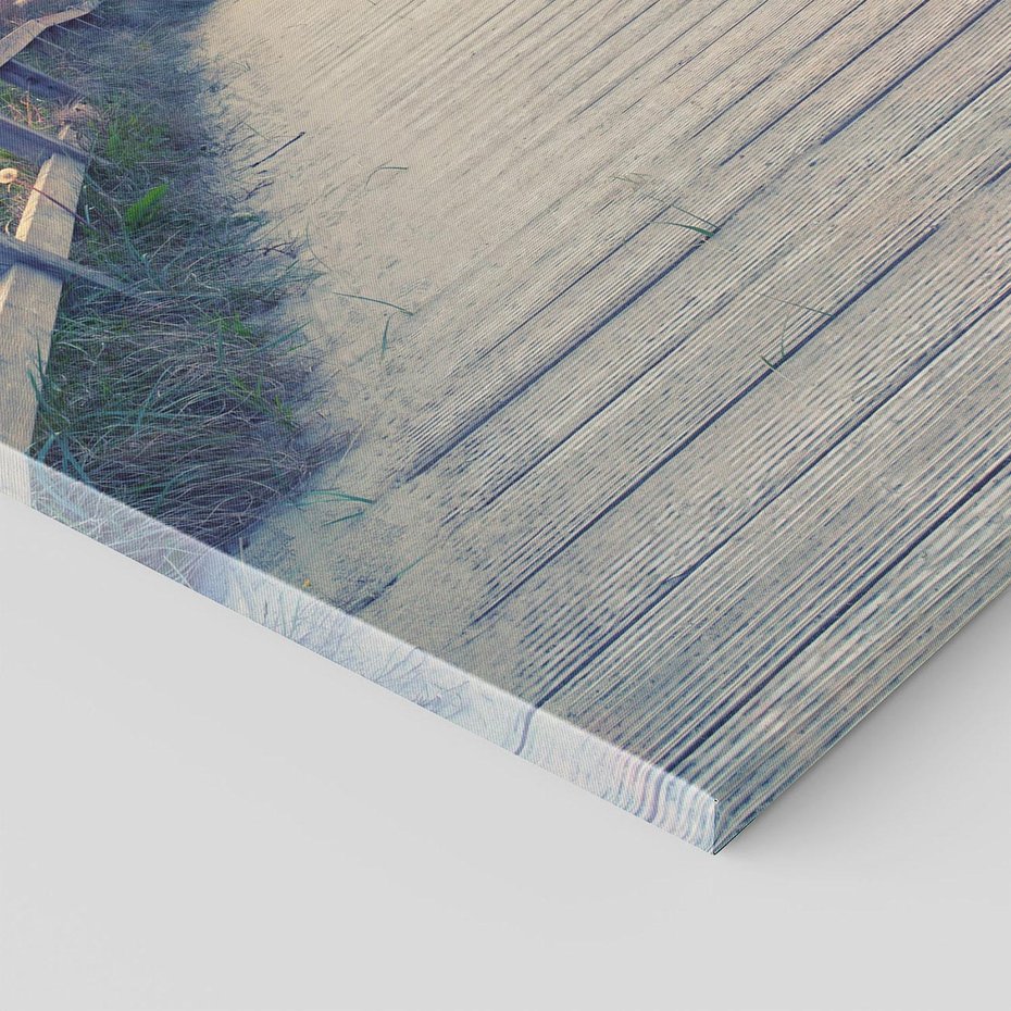 Obraz na płótnie 70x100 - Sielanka nad brzegiem - plaża, pomost