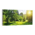 Obraz na płótnie 120x60 - Ogród: urok drzew i roślinności - ogród, drzewa