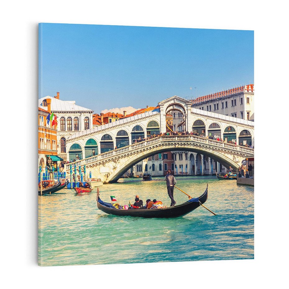 Obraz na płótnie 70x70 - Wenecja: romantyczne zakątki miasta - Wenecja, Włochy