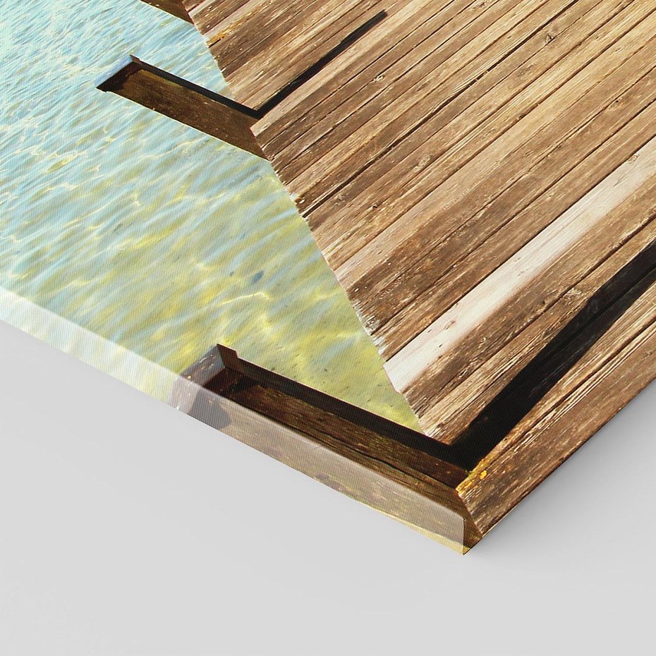 Obraz na płótnie 70x50 - Pomost nad morską przestrzenią - pomost, morze