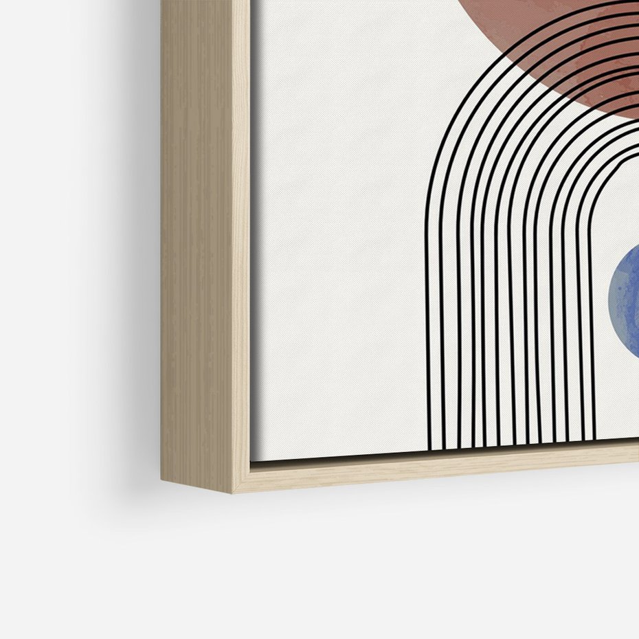 Obraz w ramie 50x70 - Księga Impulsów - nowoczesny plakat, styl midcentury - rama drewno