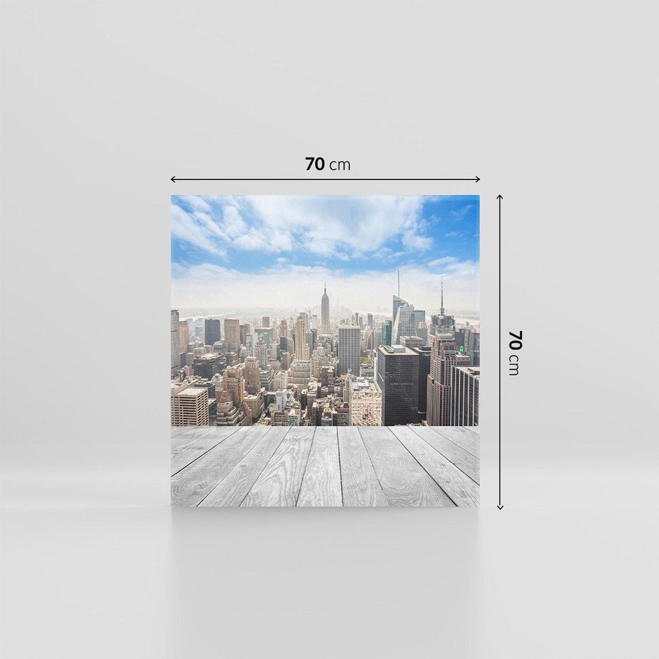 Obraz na płótnie 70x70 - Nowojorska energia miejsca - Nowy Jork, miasto