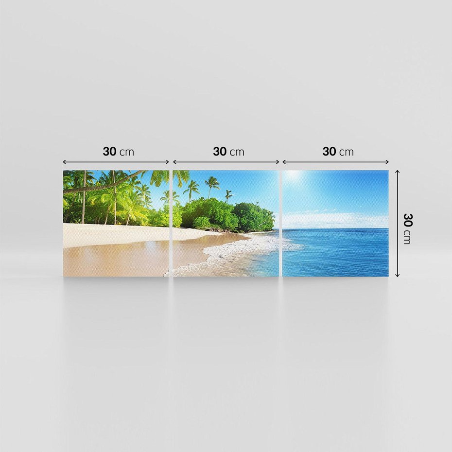 Obraz na płótnie 90x30 - Rajskie plaże Karaibów - Karaiby, plaża