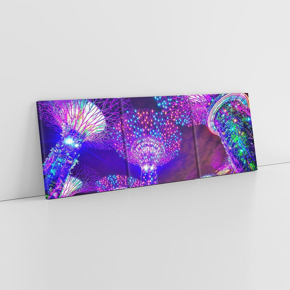 Obraz na płótnie 150x50 - Azja: nocne światła architektury - Azja, noc