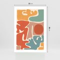 Plakat bez ramy 21x30 - Pastelowa Symfonia Kształtów - abstrakcyjne kolorowe formy, pastelowe kolory