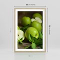 Plakat w ramie 50x70 - Jabłkowa kolorystyka - jabłka, owoce - rama drewno