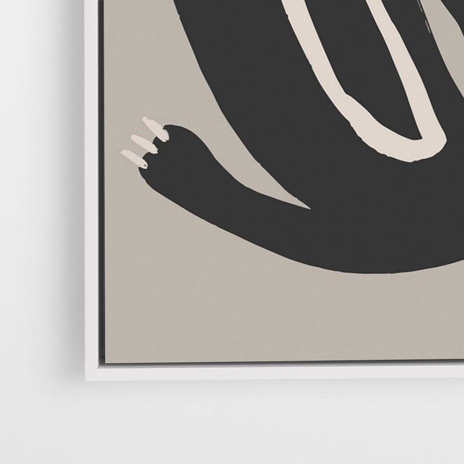 Obraz w ramie 80x120 - Migotliwe Echa Skandynawii - skandynawska sztuka, lis - rama biała