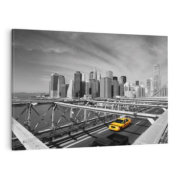 Obraz na płótnie 120x80 - Podróż taksówką przez Nowy Jork - TAXI, miasto