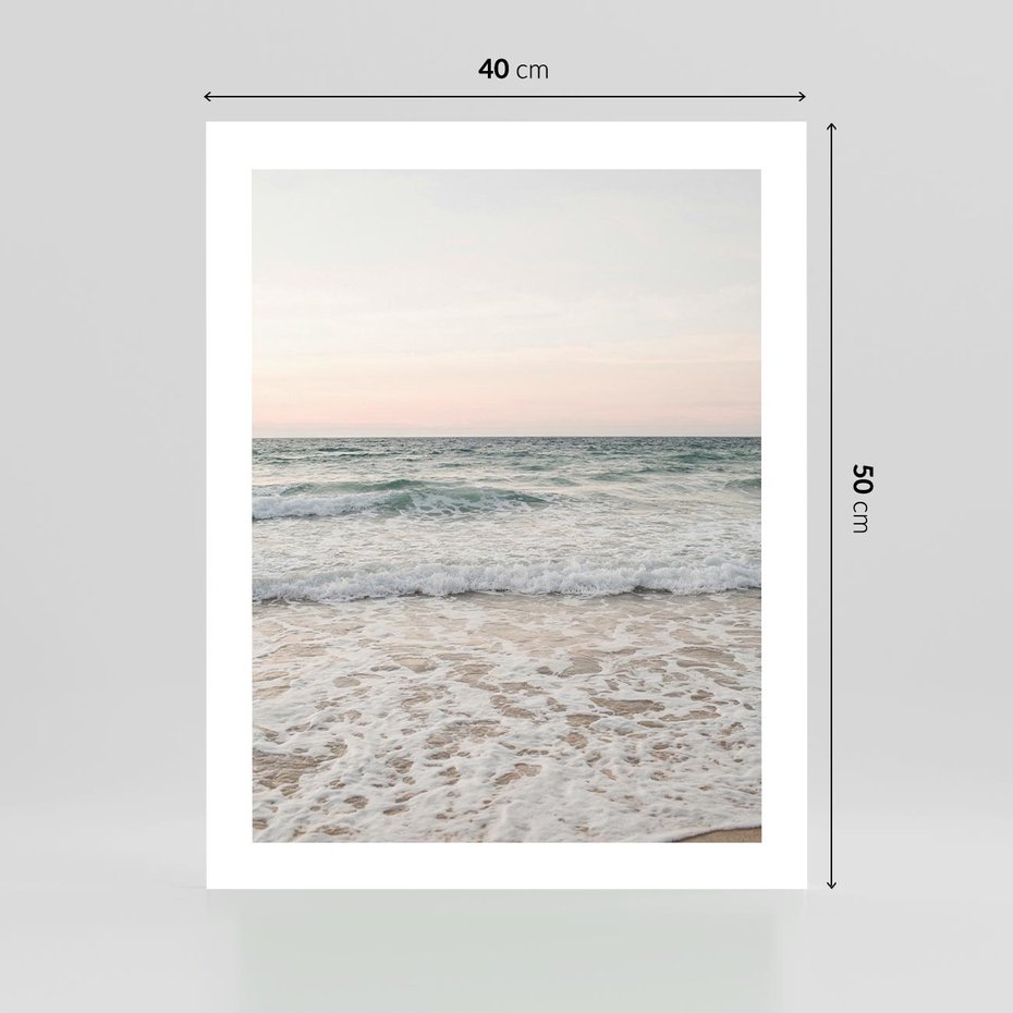 Plakat bez ramy 40x50 - Krajobraz Morza i Fal - morze, fale