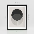 Plakat w ramie 40x50 - Boho Przenikanie Uroku - abstrakcyjna kompozycja, okręgi - rama czarna