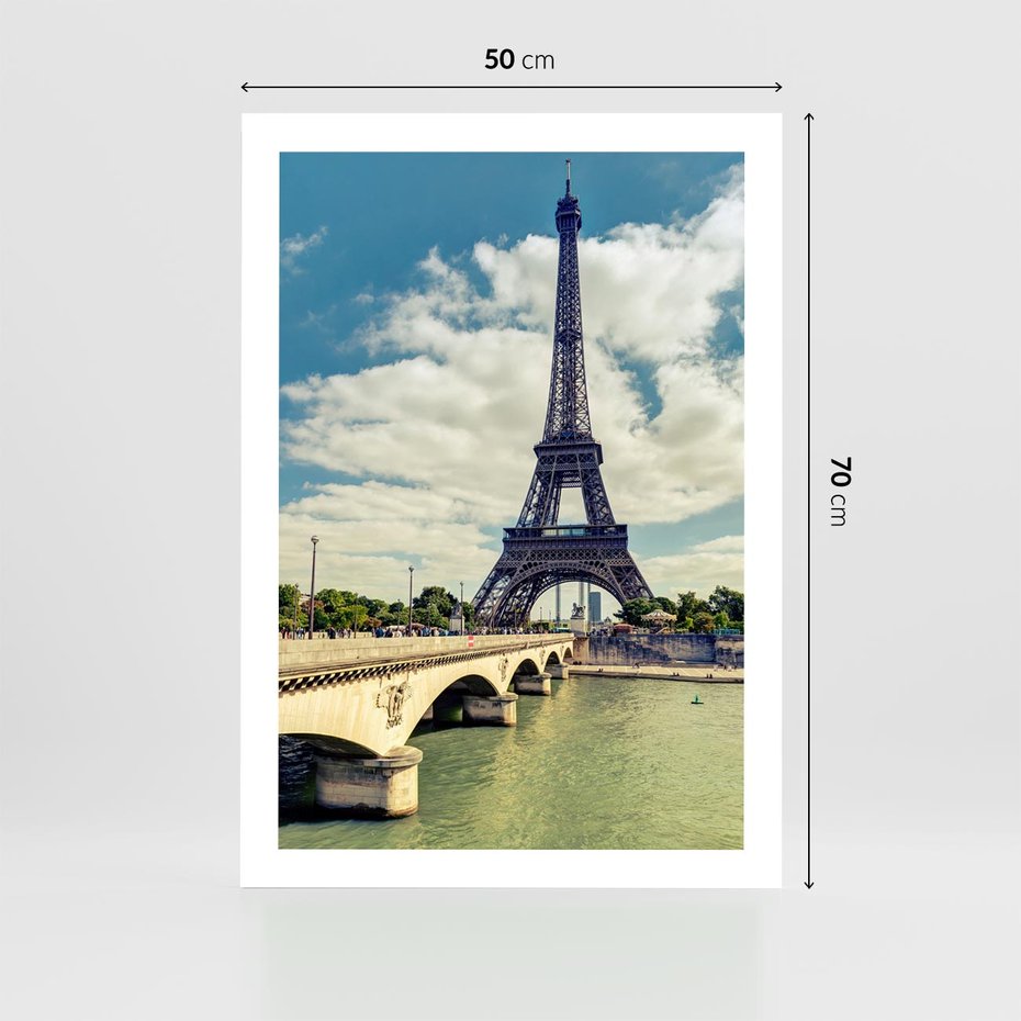 Plakat bez ramy 50x70 - Wieża Eiffla - Ikona Paryża - wieża, Eiffla