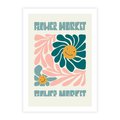 Plakat bez ramy 30x40 - Harmonia płatków kwiatów - kwiatowa retro kompozycja, pastelowe kolory