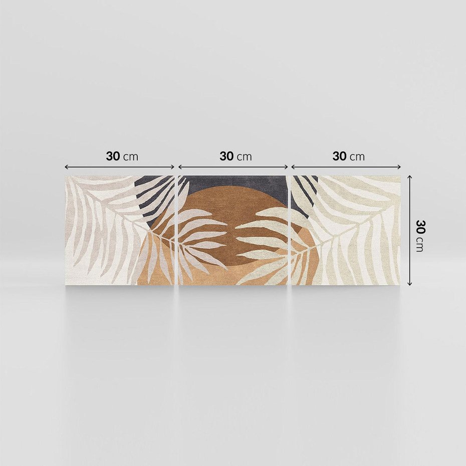 Obraz na płótnie 90x30 - Kompozycje ukrytych myśli - symetria, dwa koła po środku