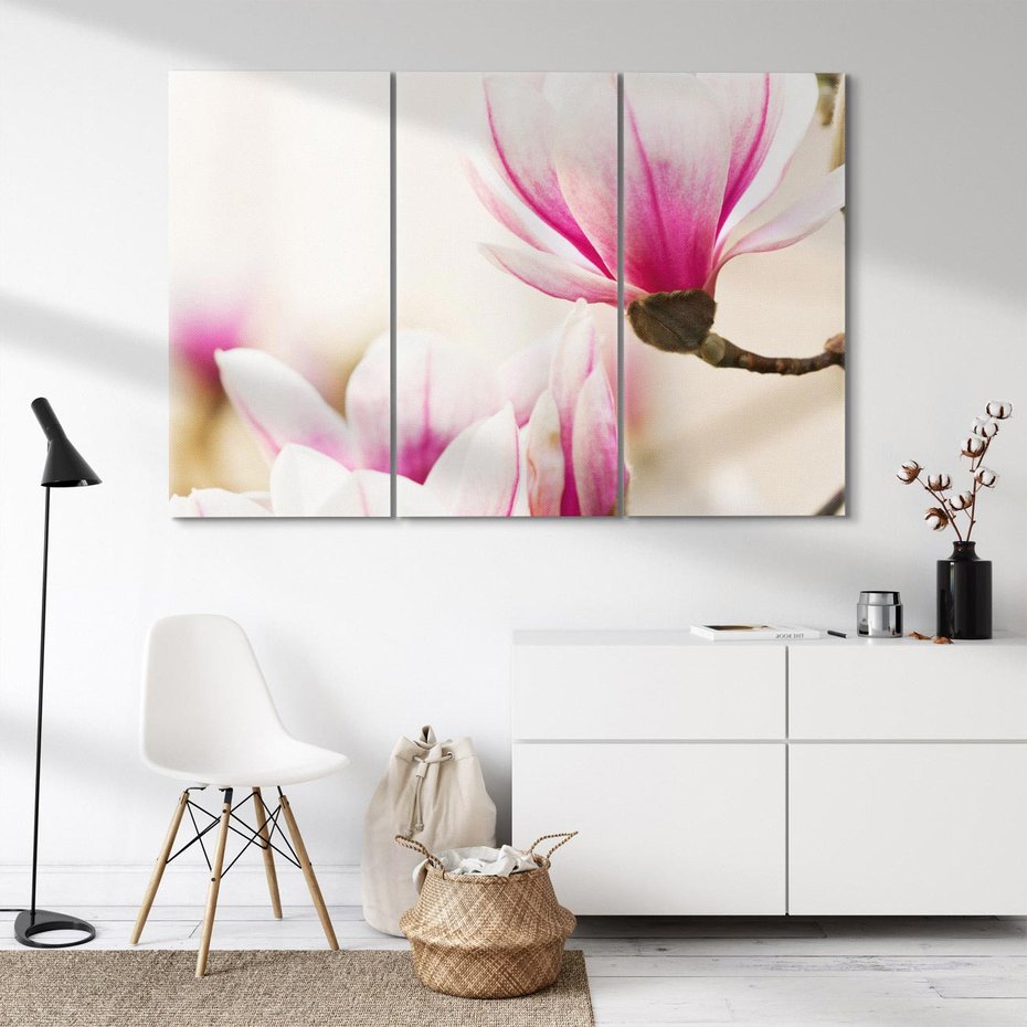 Obraz na płótnie 120x80 - Urok Magnolii - magnolie, kwiaty