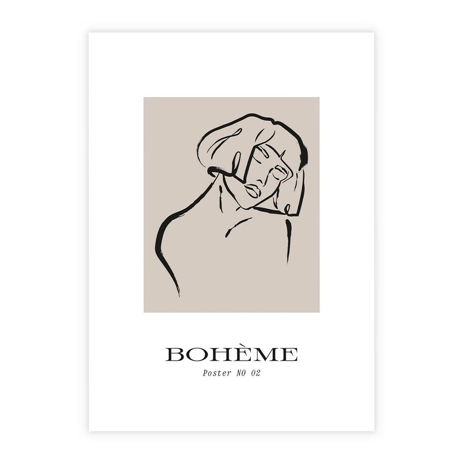 Plakat bez ramy 30x40 - Echa Nieznanych Konturów - boho plakat, typografia