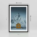 Plakat w ramie 50x70 - Urok Norweskich Domków - Skandynawia, Norwegia - rama czarna