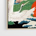 Obraz w ramie 50x50 - Wibracje emocji - sztuka japońska, wyraziste kolory - rama drewno