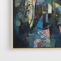 Obraz w ramie 50x70 - Rozbijając Granice Kreatywności - abstrakcyjny obraz, sztuka abstrakcji - rama drewno