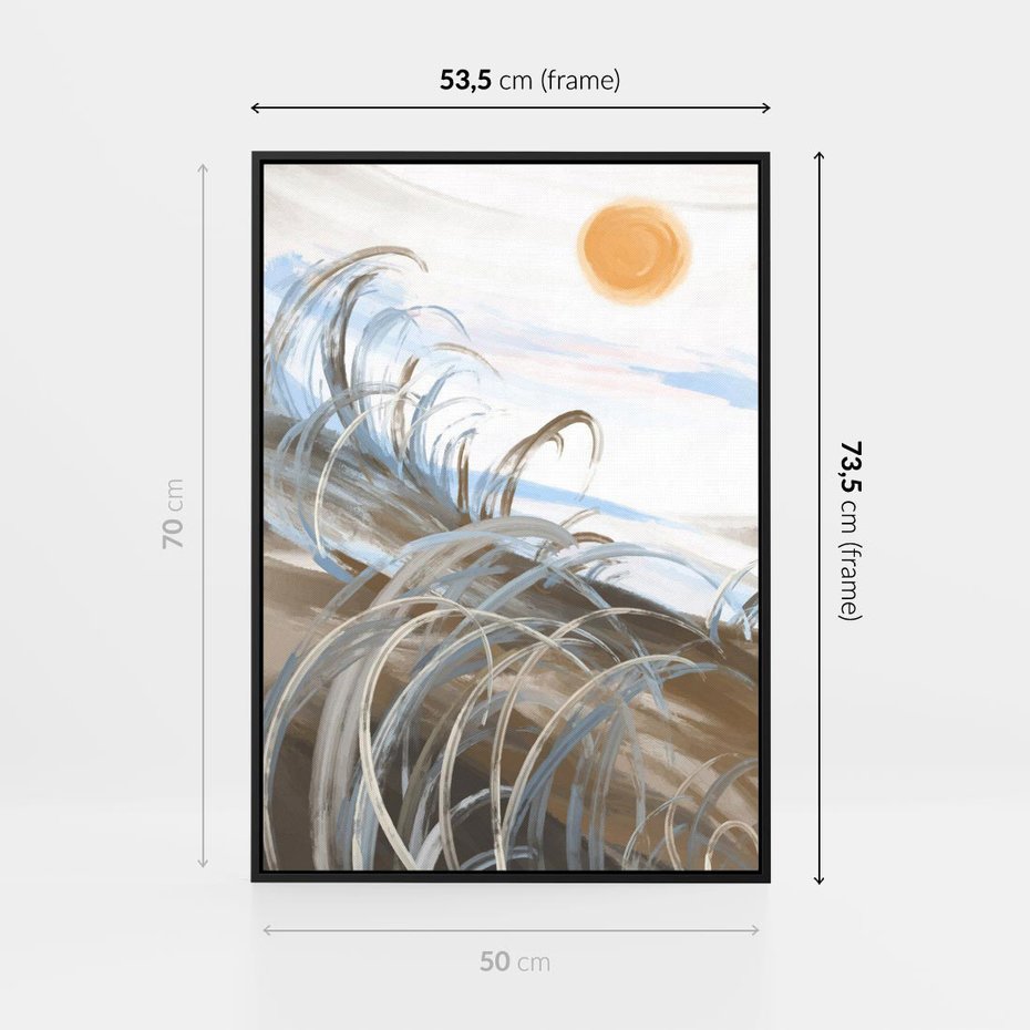 Obraz w ramie 50x70 - Zaklęty Wschód - akwarela, obraz - rama czarna