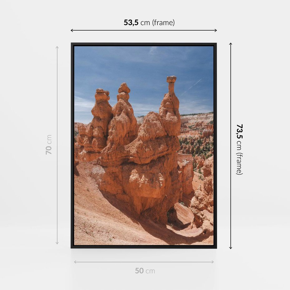 Obraz w ramie 50x70 - Spektakularne Formacje Naturalne - kanion, pustynia - rama czarna