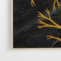 Obraz w ramie 100x70 - Marmurowe Drzewa Snu - złote gałęzie, drzewa - rama drewno