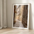 Plakat w ramie 40x50 - Perspektywa Uliczki - uliczka, perspektywa - rama drewno