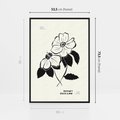 Obraz w ramie 50x70 - Poezja kwiecistej kreski - kwiaty, minimalistyczne - rama czarna