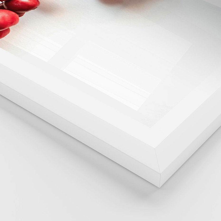 Plakat w ramie 30x40 - Jesienne Owoce - jarzębina, czerwone owoce - rama biała